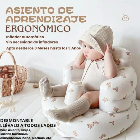 Asiento Ergonómico Portátil- Con Inflador Automático👶